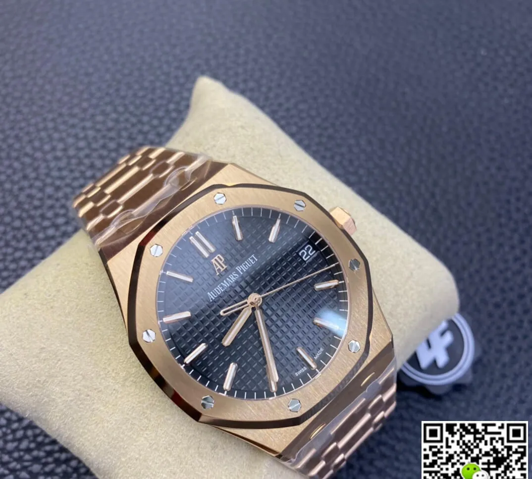 Audemars Piguet Royal Oak 15500OR.OO.1220OR.01 ZF Factory 1:1 Best Edition Replica Watch Gold Strap